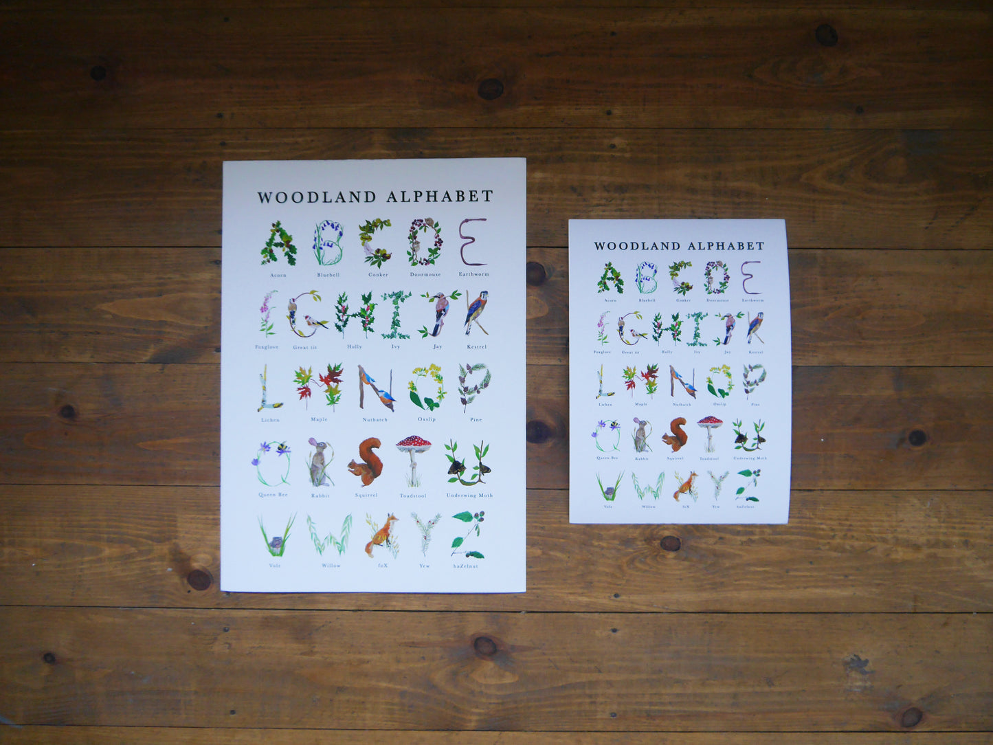 Woodland Alphabet Poster Print