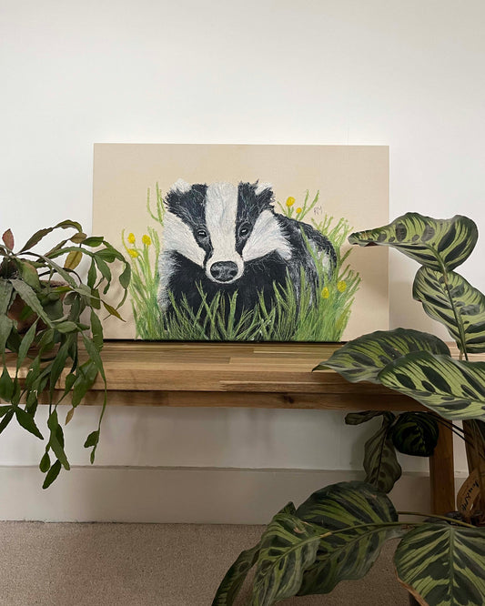 Badger Embroidered Canvas