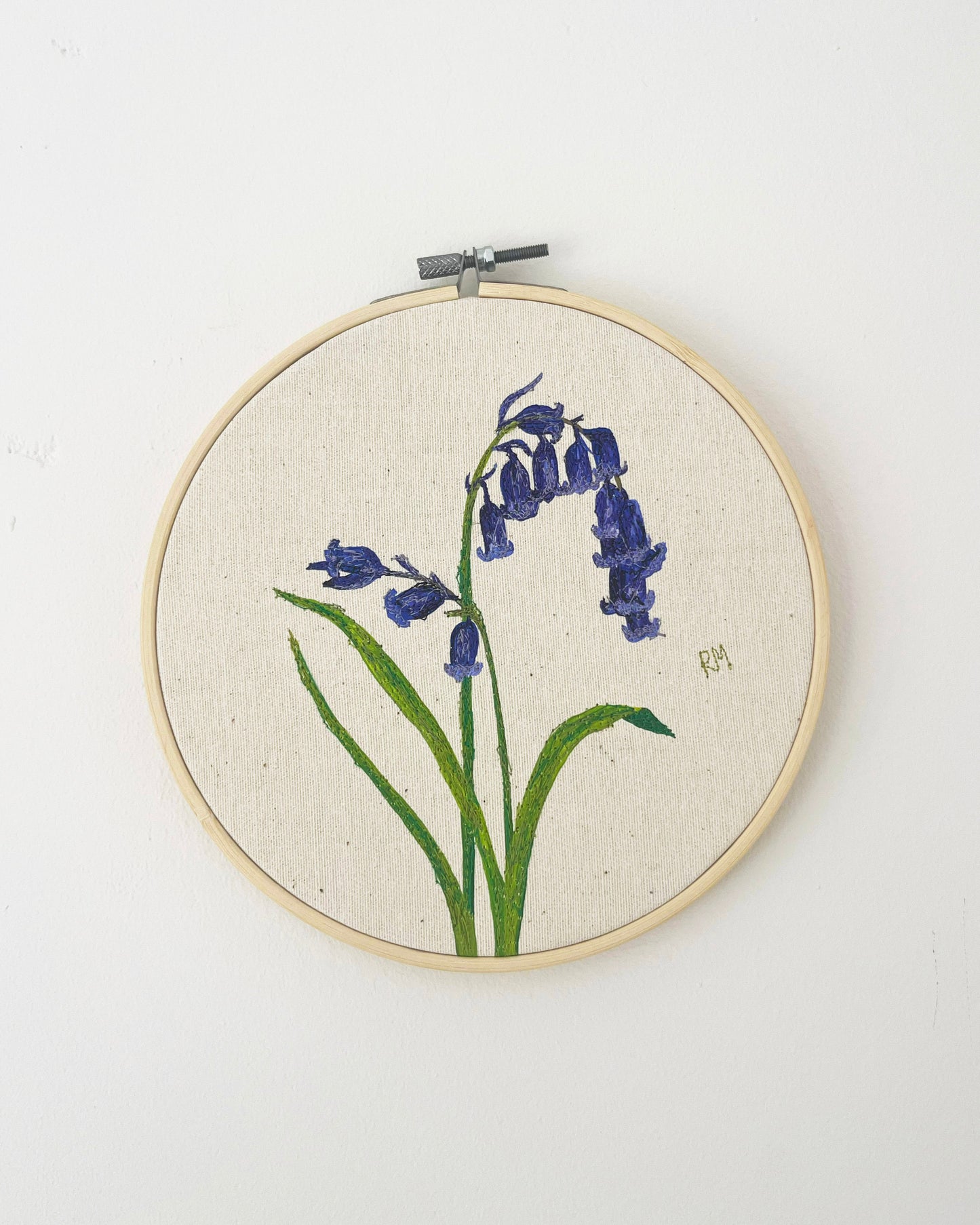 Bluebell Embroidery Hoop Picture