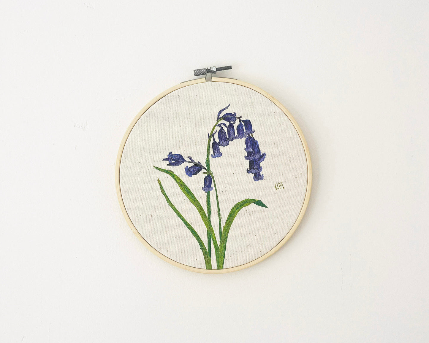 Bluebell Embroidery Hoop Picture