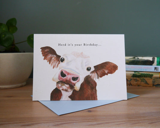 Herd It's Your Birthday Cow Greetings Card