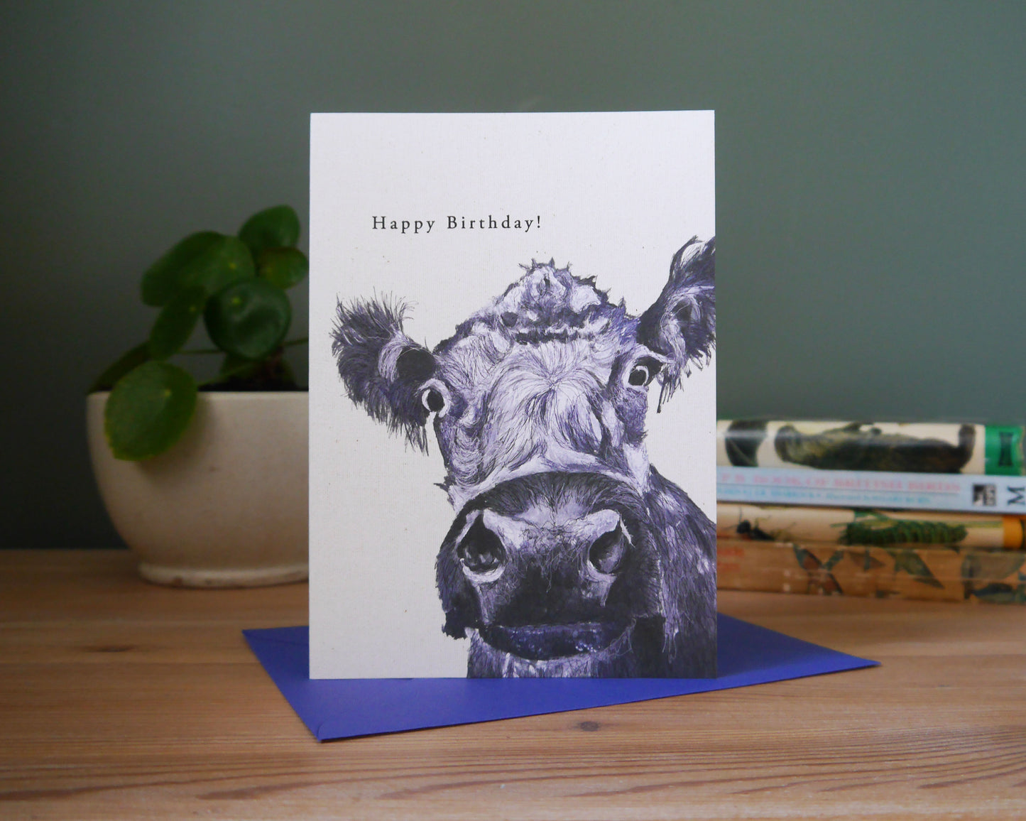 Happy Birthday Cow Greetings Card