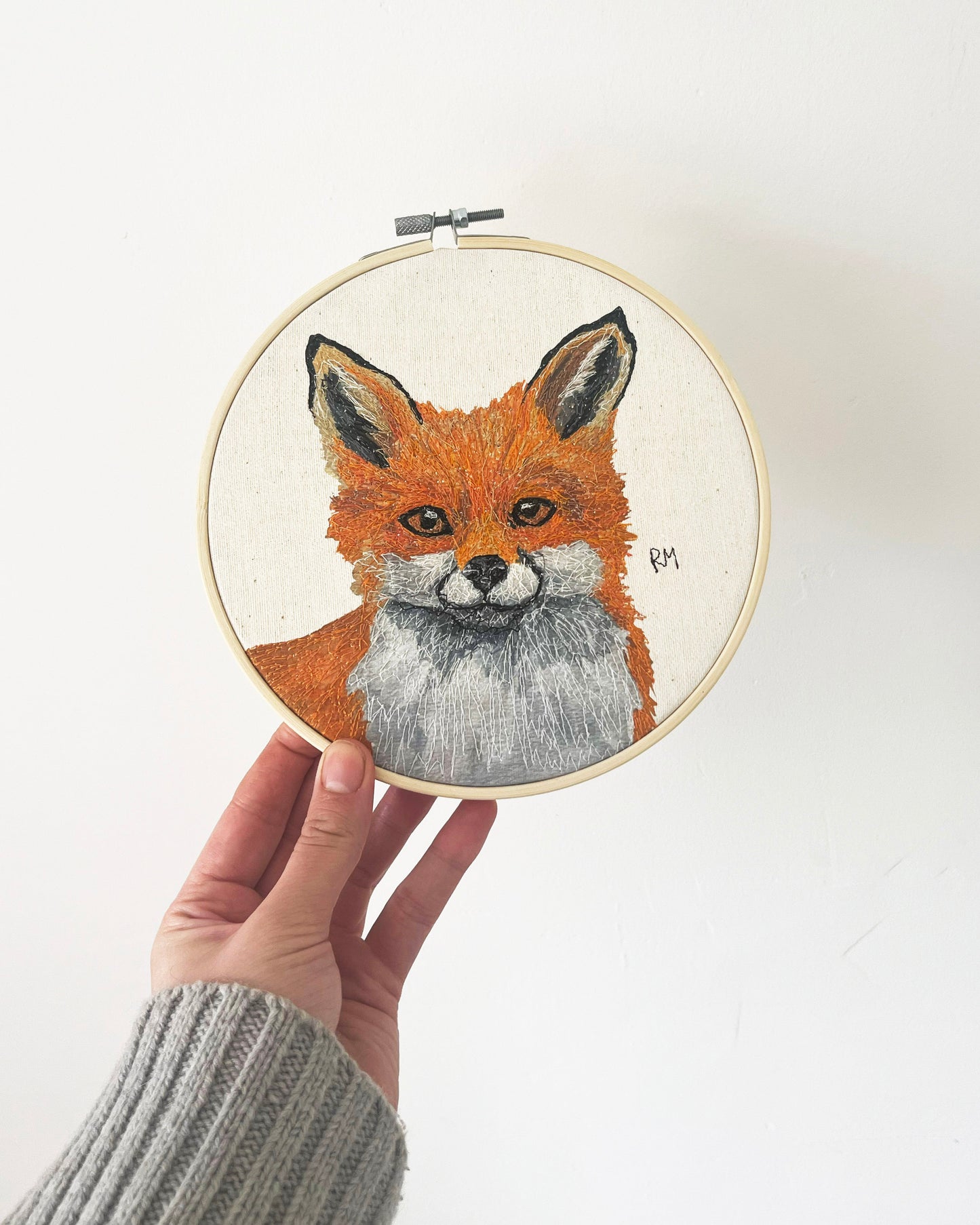 Fox Embroidery Hoop Picture