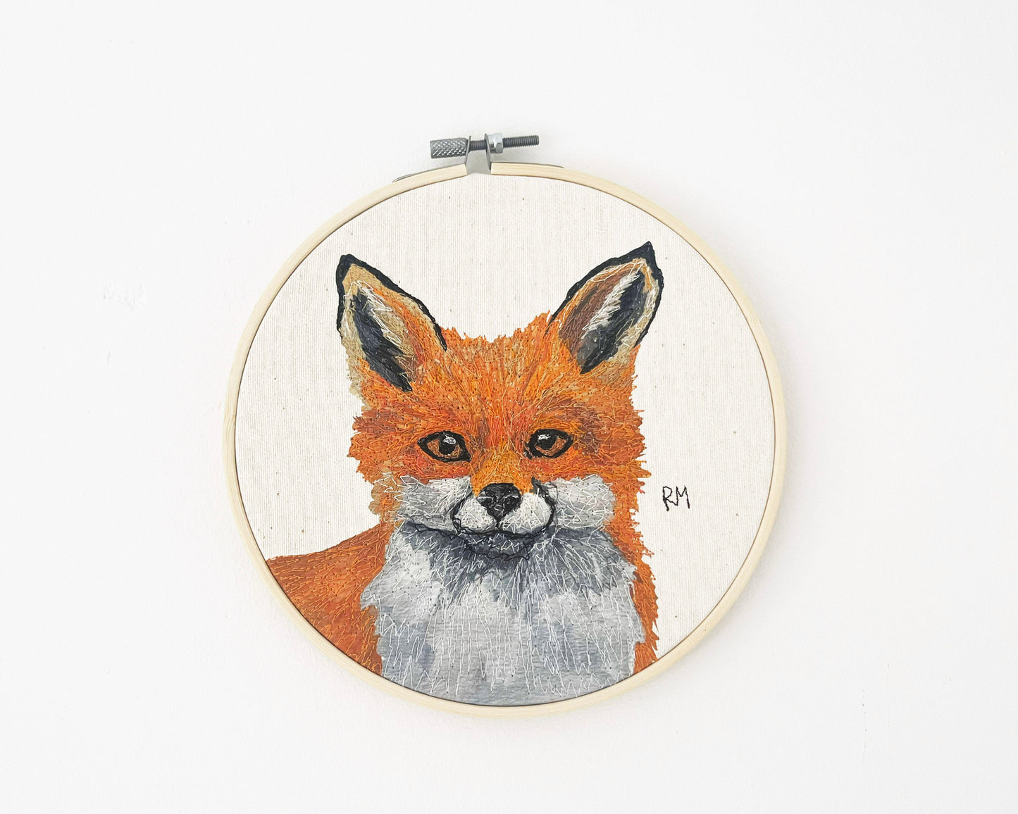 Fox Embroidery Hoop Picture