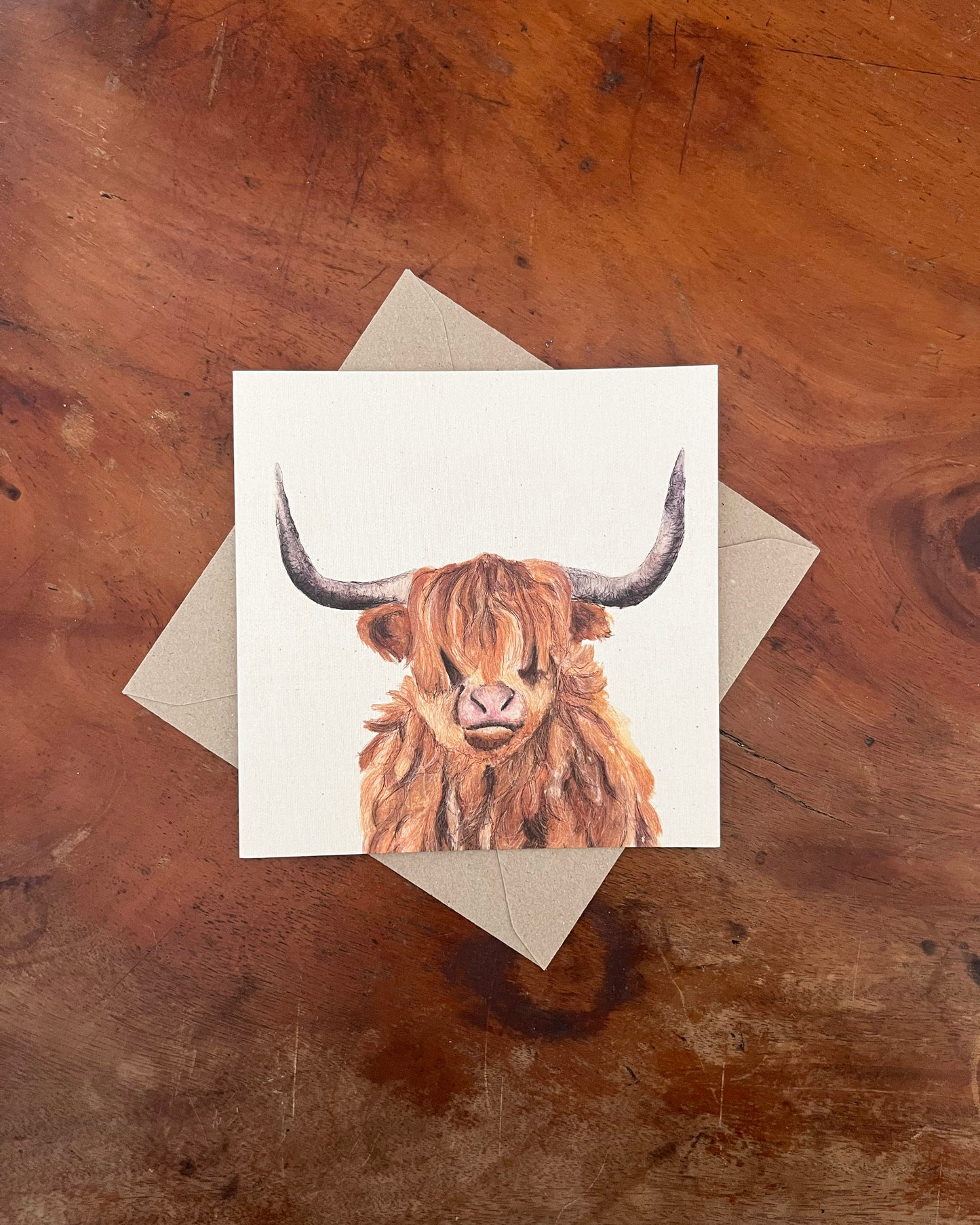 Highland Cow Greetings Card