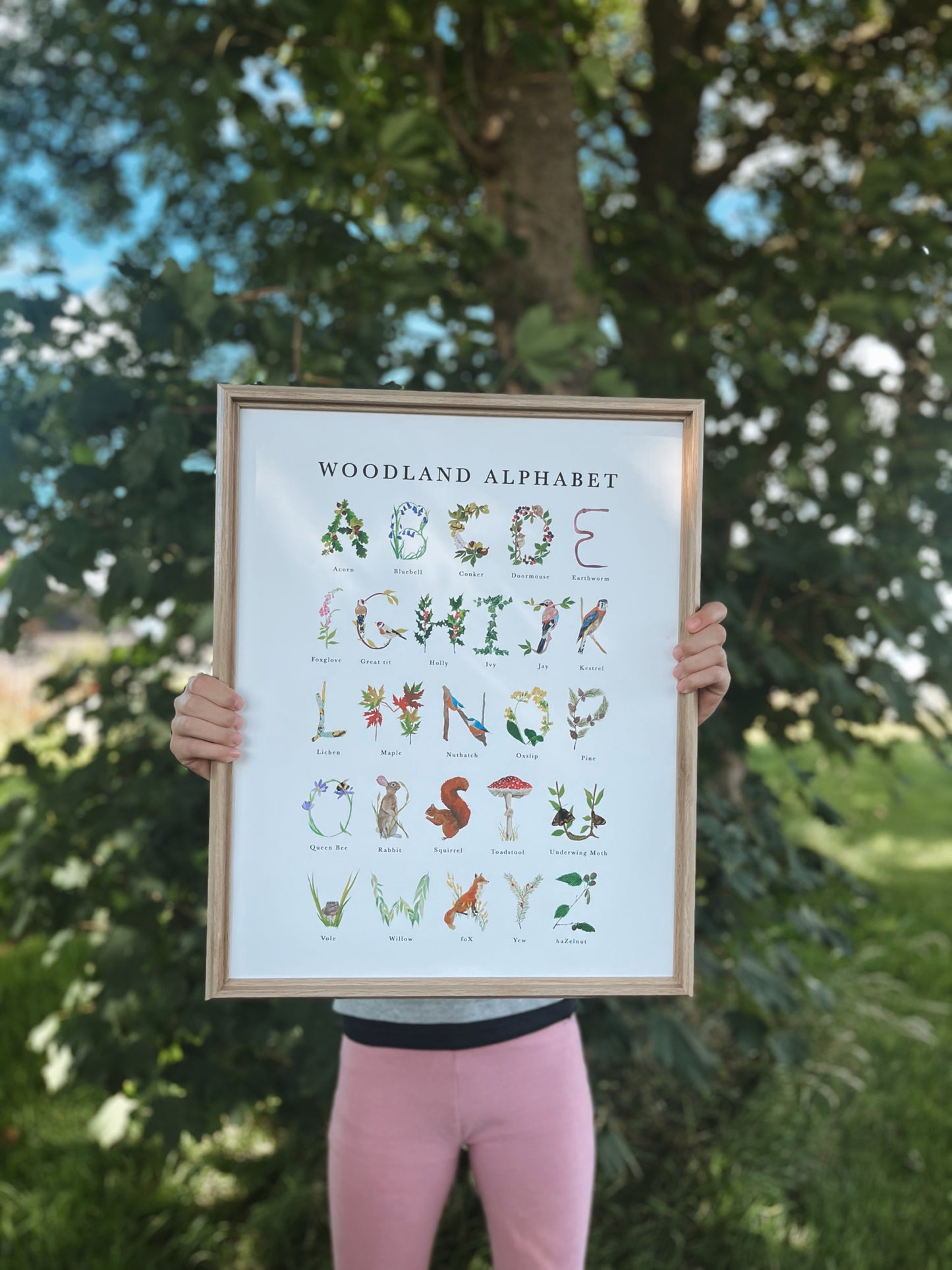 Woodland Alphabet Poster Print