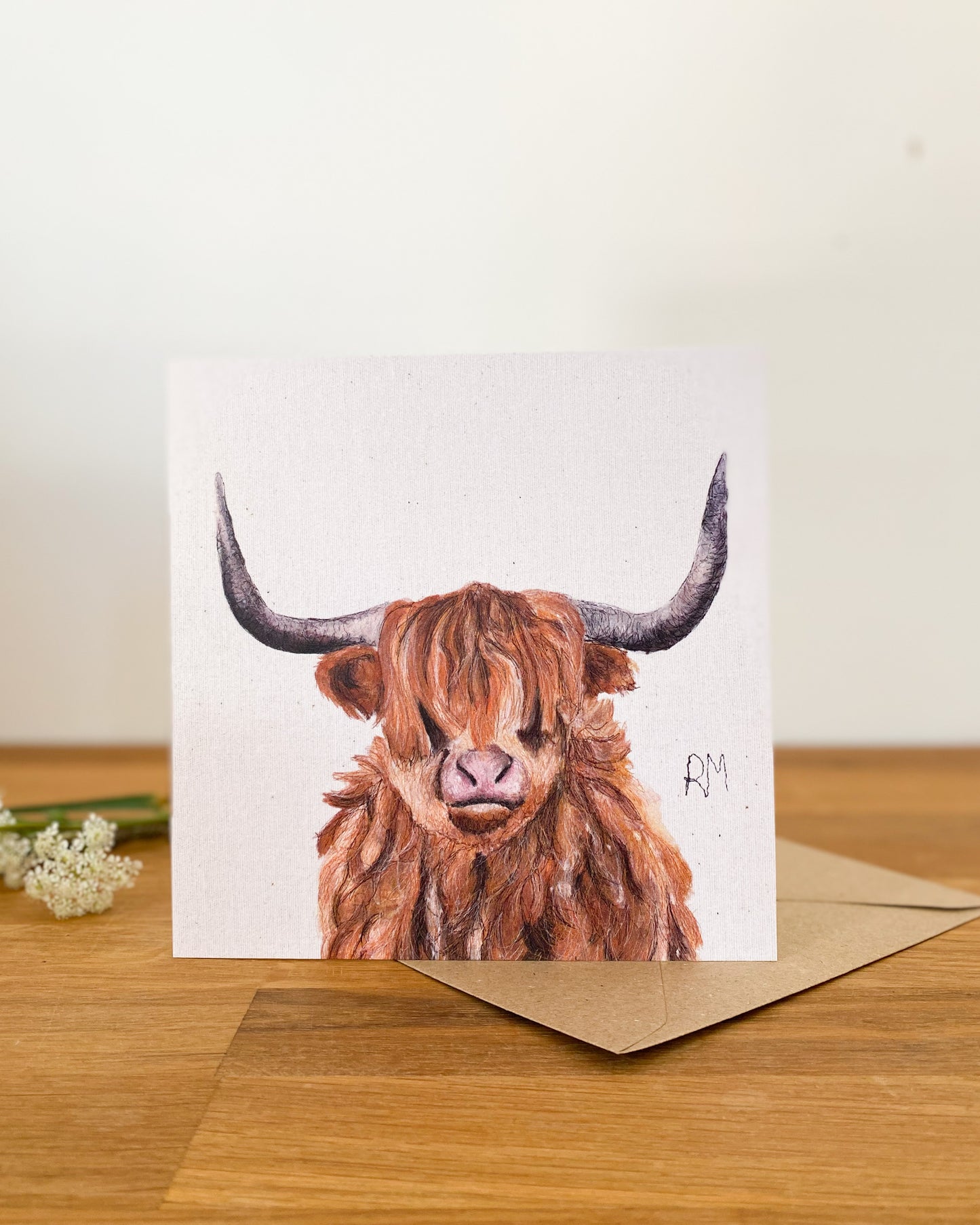 Highland Cow Greetings Card