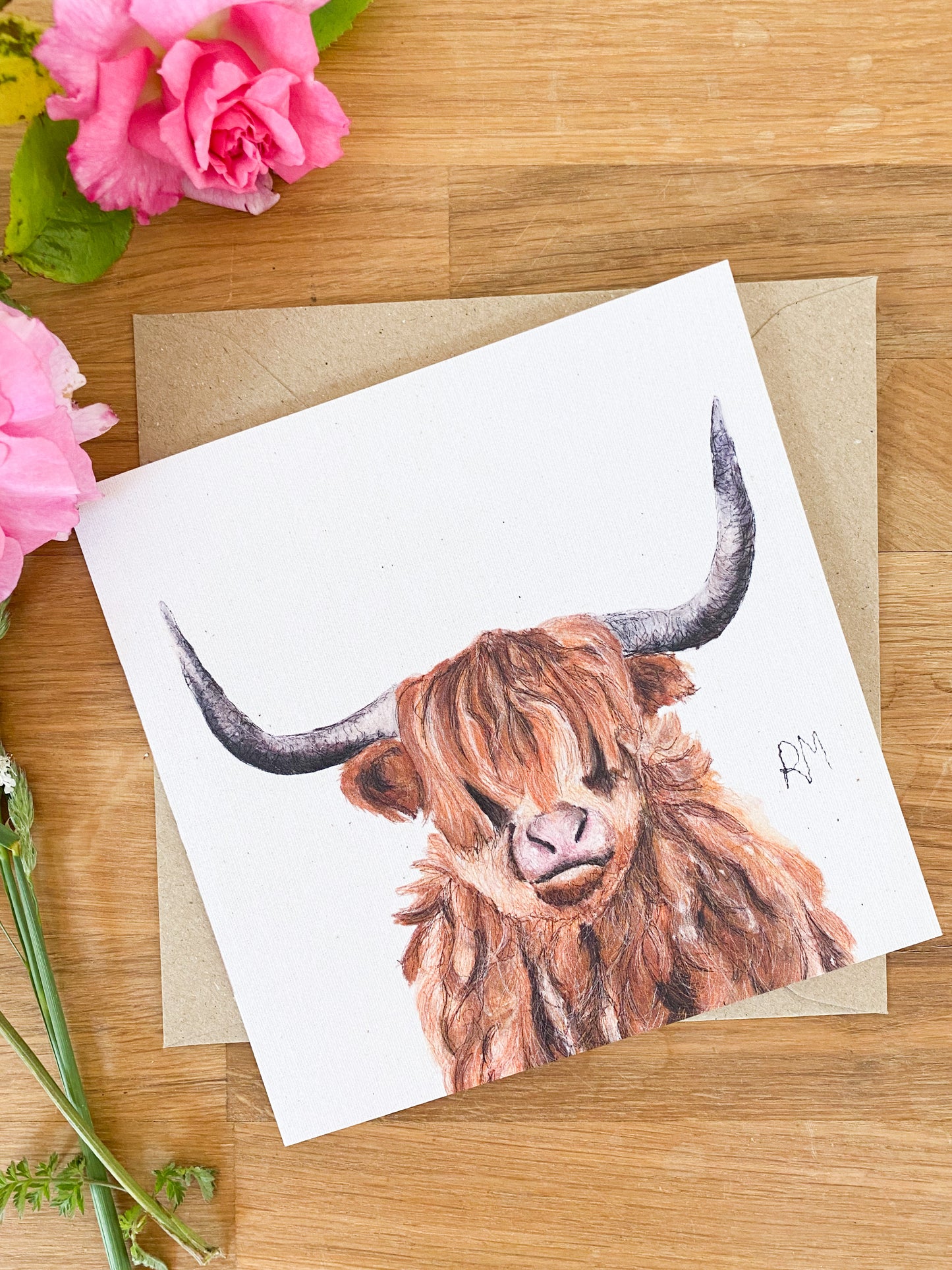 Highland Cow Greetings Card