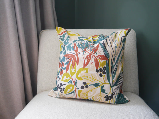 British Woodland Leaves Cushion