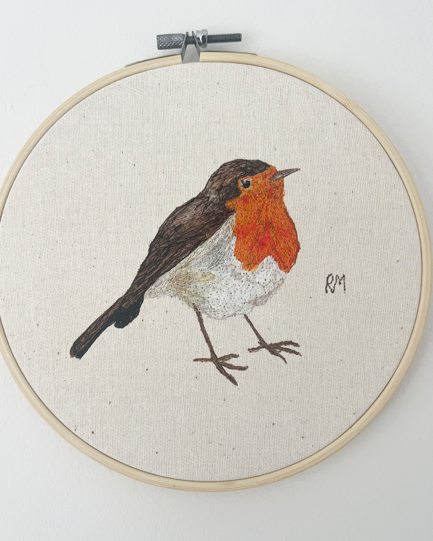 Robin Embroidery Hoop Picture