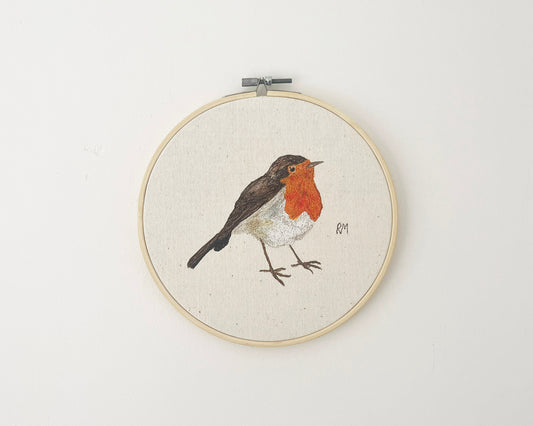 Robin Embroidery Hoop Picture