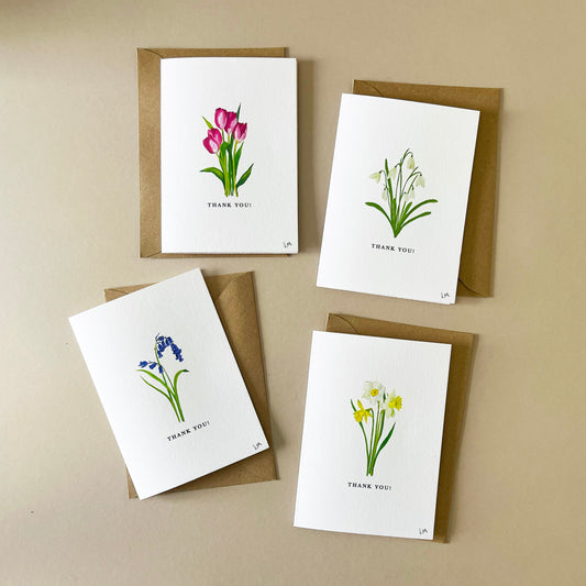 Floral Thank You Greetings Cards