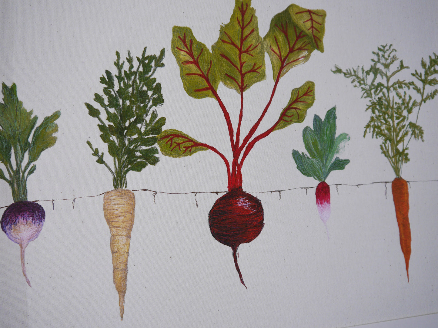 Large Vegetables Print in Bespoke Painted Frame